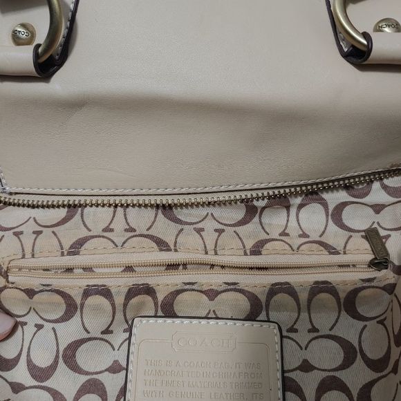 COACH ASHLEY FABRIC HORSE SATCHEL BAG - Picture 12 of 13